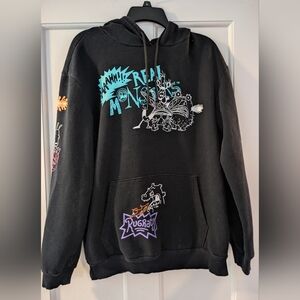 Ahh Real Monsters, Rugrats, Reptar Hoodie  Nickelodeon 90’s Cartoons  Size Large